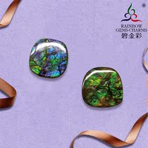 Bi gold color resin film covered spot color stone natural Canadian spot color stone original stone spot color snail fossil