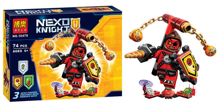 乐高未来骑士团人仔克雷盾牌6款梅西10475-10480儿童拼装积木玩具