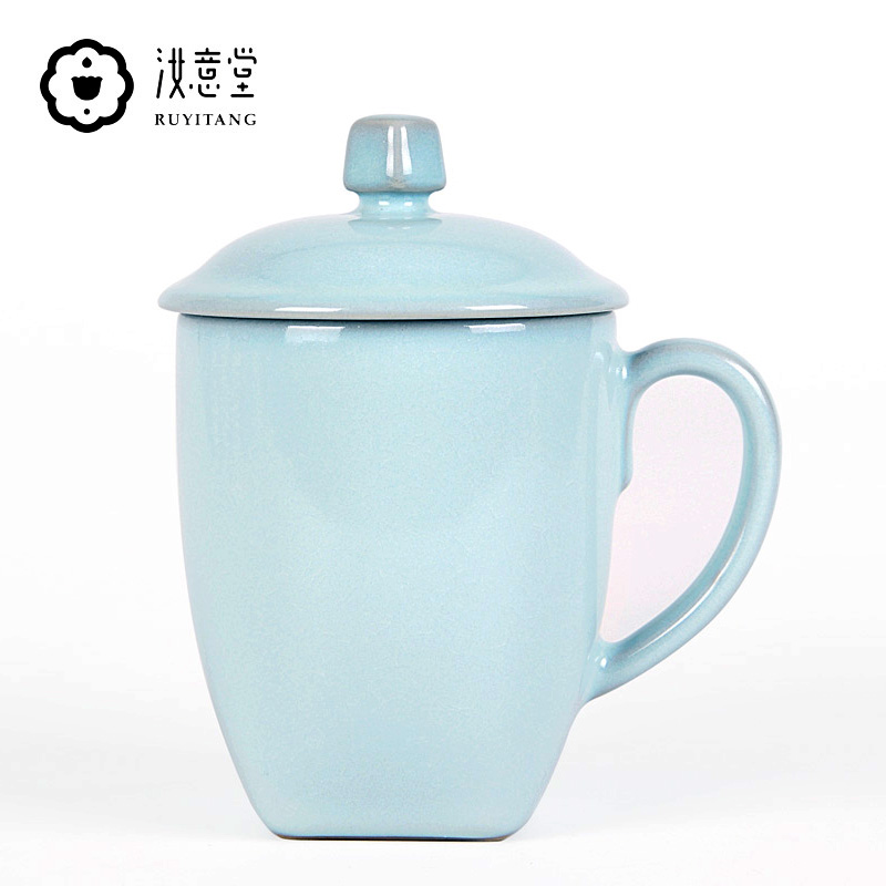 Your up glass ceramic tea cup of the porcelain office cup keller cup office male with cover Chinese gift boxes