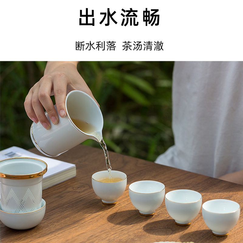Ceramic crack a pot of Chinese contracted kungfu tea set fourth portable tea teapot Japanese trip