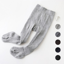 Baby pantyhose spring and autumn solid color large PP tights loose mouth boneless newborn open file baby leggings socks