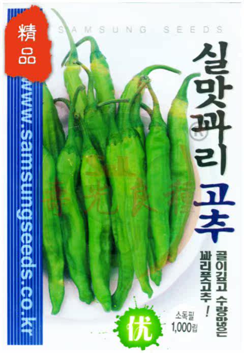 小青椒韩国三星种苗品牌蔬菜种子原装进口杂交有机高产香辣线辣椒_7折