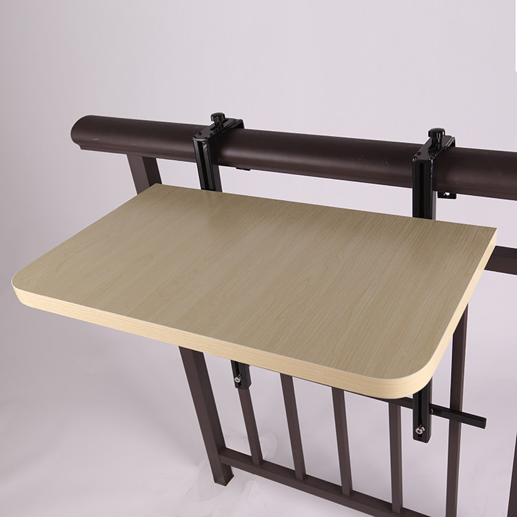 实木阳台栏杆挂桌折叠铁艺迷你吧台方便壁挂创意可升降小桌子包邮