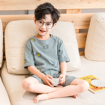 Boys home Clothing Suit Extractable Outwear Children Pyjamas Summer Thin pure cotton baby Air conditioning Loose Boys