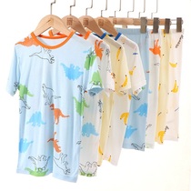 Children Cartoon Pajamas Summer Thin models Modale boy mid-sleeve pants girl air conditioning babys home conserved children