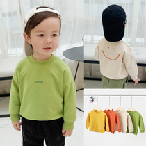 Boys round neck sweater autumn clothing spring and autumn childrens clothing baby jacket baby foreign gas year old 1 year old child tide X1513