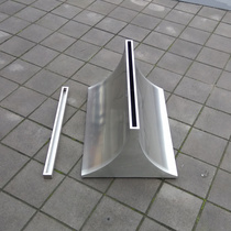 Stainless steel brushed Billboard base curved screen 60 wide screen 80 wide movable sales department display frame base