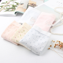 Pure Cotton Lady Underpants Sweet day Single crummy white full cotton High waist Large size Pregnancy Rear Fat MM Triangle Pants