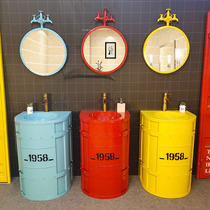 Commercial retro industrial color wash basin creative homestay art Post sink bar personalized sink