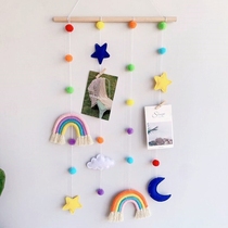 Nordic INS photo wall background lanyard-free creative childrens baby room wall decoration decoration pendant