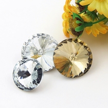 Soft bag metal crystal buttons High-grade gemstone round inlaid brick with diamond buttons Sofa fur decorative rhinestone buttons