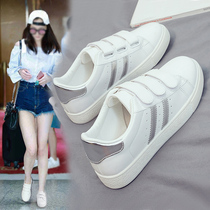 2021 autumn new casual Velcro small white womens shoes trendy shoes Joker autumn shoes explosive white shoes Net Red Board Shoes