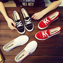 2021 summer new shallow canvas shoes womens shoes Korean version of Joker board shoes student cloth shoes casual white trendy shoes
