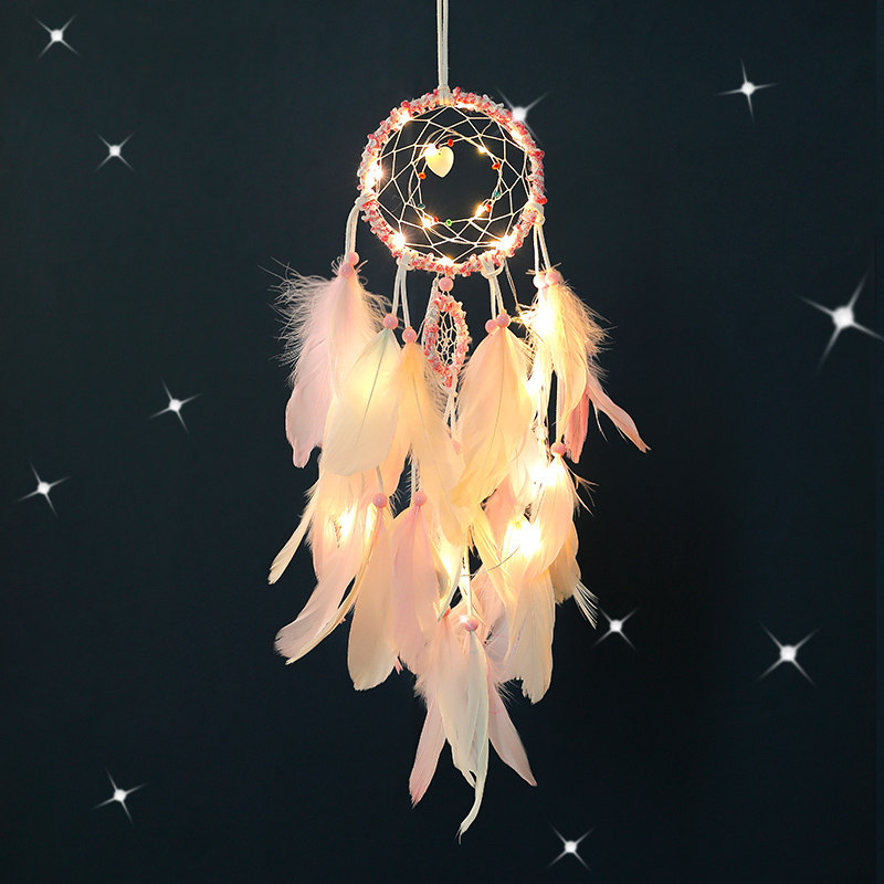 捕梦网挂饰风铃森系捕能网补捕梦铃材料diy少女卧室装饰女生礼物