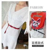 Small belt Womens decorative dress cowhide womens belt simple Joker belt sweater coat belt women