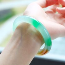 High-end Emerald Bracelets Natural Ice Seed Yang Green Positive Ring Floating Blue Flowers Your Princess Jade Myanmar Girls Belt Certificate