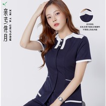 Korean skin manager work clothes summer pedicure pedicure nail art embroidery professional set spa health technician uniform