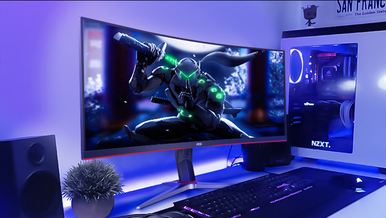 34英寸144hz显示器4k曲面21:9带鱼屏小钢炮hdr技术1ms响应cu34g2