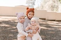 Guoxian｜Ins popular Australian niche Luna children adult parent-child fur ball warm wool hat
