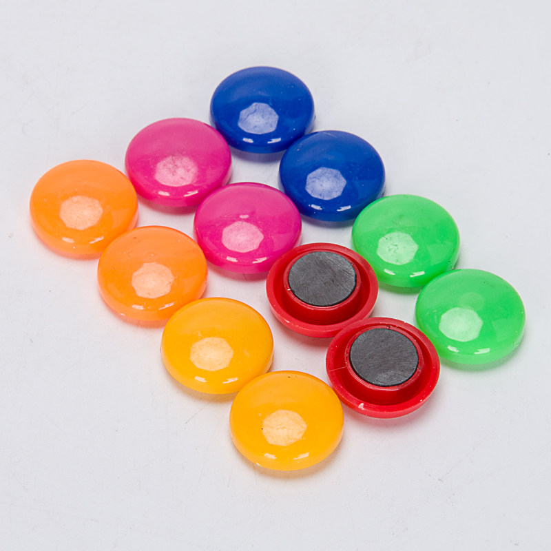 创易cy6024小号磁钉20mm 卡装12粒磁铁白板吸铁石教学磁贴扣吸粒