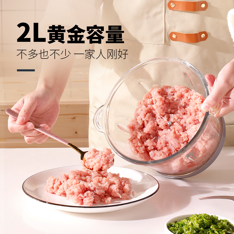 奥克斯绞肉机家用电动小型多功能全自动搅肉馅碎菜打蒜蓉泥辣椒机