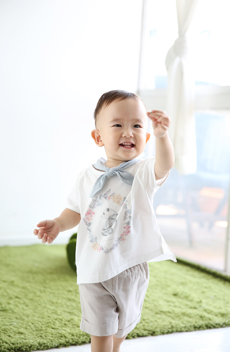 [现货] 原创 littlepeanut 小清新熊猫印花全棉短袖t恤 三款 亲子