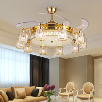 Crystal Invisible Fan Lamp Restaurant Chandelier Lobby House with Northern Europe Electric Fan Chandeli