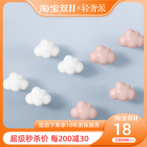 Nordic creative ceramic wall hook porch bathroom simple cute girl heart childrens room coat and hat decoration single hook