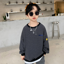 Boy clothes autumn clothes 2021 new childrens base shirt foreign style in the big childrens clothing spring and autumn Korean trend long sleeve handsome