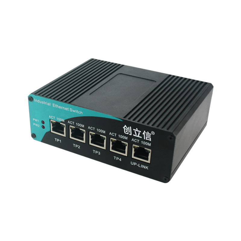 chuangxin 5-port 100m industrial-grade switch convergence din rail ethernet hd monitoring switch without power supply