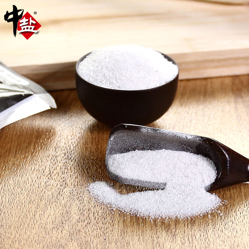 中盐未加碘竹盐食用盐250g6袋无典盐精制无碘盐甲亢盐不含碘清肠