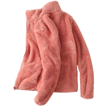 Coral velvet coat womens double-sided velvet outdoor padded mens fleece cardigan coat mens fleece warm fleece