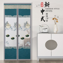 Privacy Door Curtain Summer Anti-mosquito fly-proof ventilation yarn door partition curtain magnet pair suction 2022 New Chinese door curtain