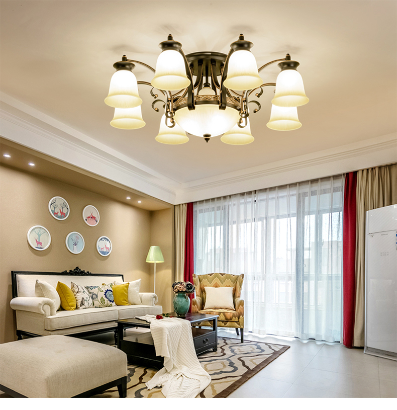 美式吊灯套餐 欧式客厅灯三室两厅卧室套装组合北欧全屋成套灯具
