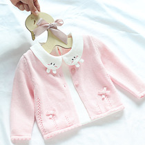 Baby cardigan 0 a 1-year-old baby small jacket 3 months newborn top 2021 new spring 6 girls sweater