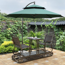 outdoor swing double rocking chair outdoor lazy courtyard garden balcony iron table and chairs power rocking chair