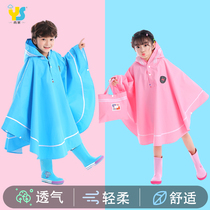 Cloak raincoat children female boys kindergarten fashion Primary School students waterproof big children junior high school children poncho