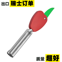 Swiss single stainless steel fruit knife Melon peeler Folding scraper Multi-function core cutting melon knife