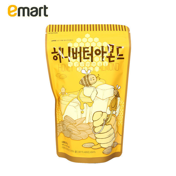 EMART易买得 韩国汤姆农场蜂蜜黄油扁桃仁250g*5 进口杏仁味坚果-tmall.hk天猫国际产品展示图5