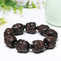 Buddha beads play jewelry imitation Ebony synthetic black wood hand string men and women jewelry bracelet rosary accessories