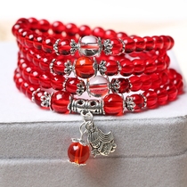 Crystal Stalls New twelve constellations red garnet bracelet artificial crystal bracelet womens original year jewelry accessories