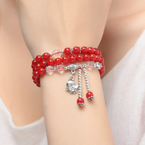 Crystal stall 2020 New twelve constellation red agate bracelet fashion crystal accessories trend handstring jewelry Wild