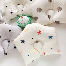 Baby pillow Pure cotton baby styling pillow Four seasons universal newborn correct head type put partial head artifact breathable