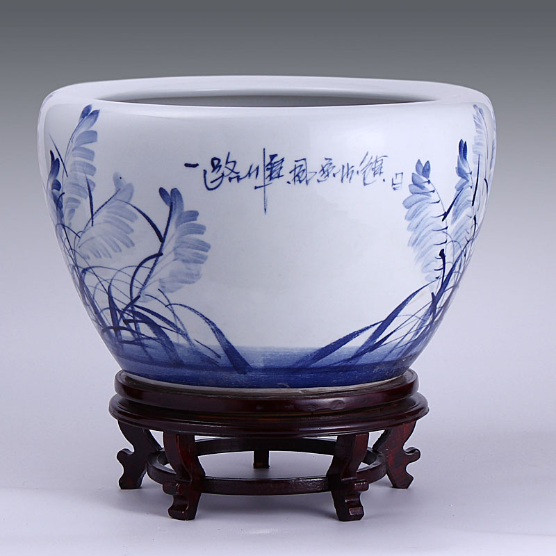 Have buy Have the send jingdezhen ceramic aquarium goldfish bowl shallow water aquarium