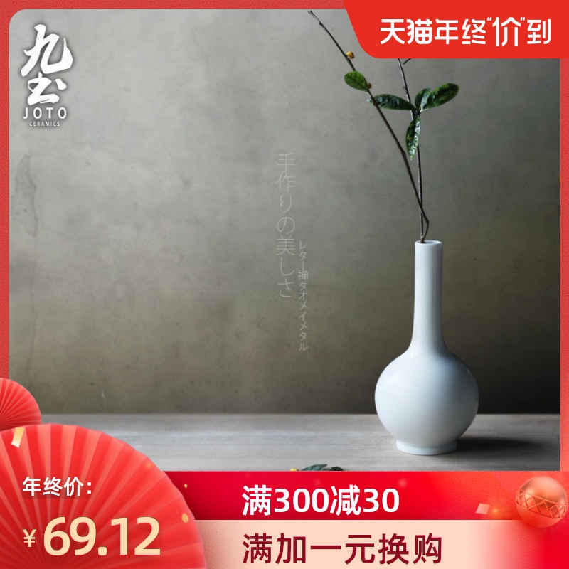 About Nine soil ceramic white vase tea table manually place new Chinese style is contracted household act the role ofing is tasted flower tea zen flower