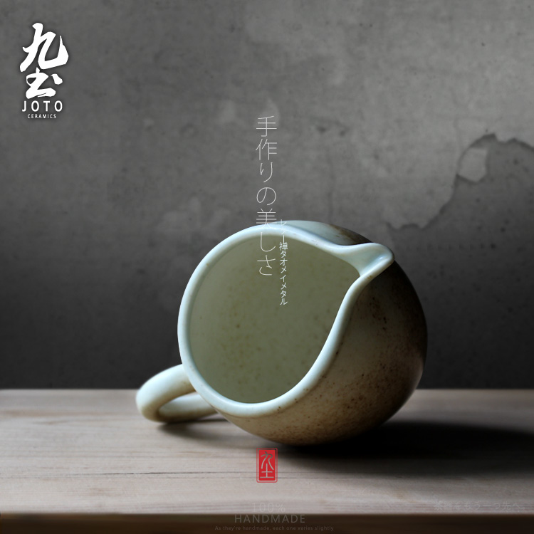 About Nine soil Japanese tea taking just a cup of tea with handles white porcelain male Japanese zen tea tea tea sea accessories