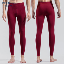 Palanto warm pants mens red tight-fitting leggings high-waisted velvet pants warm autumn pants mens thin
