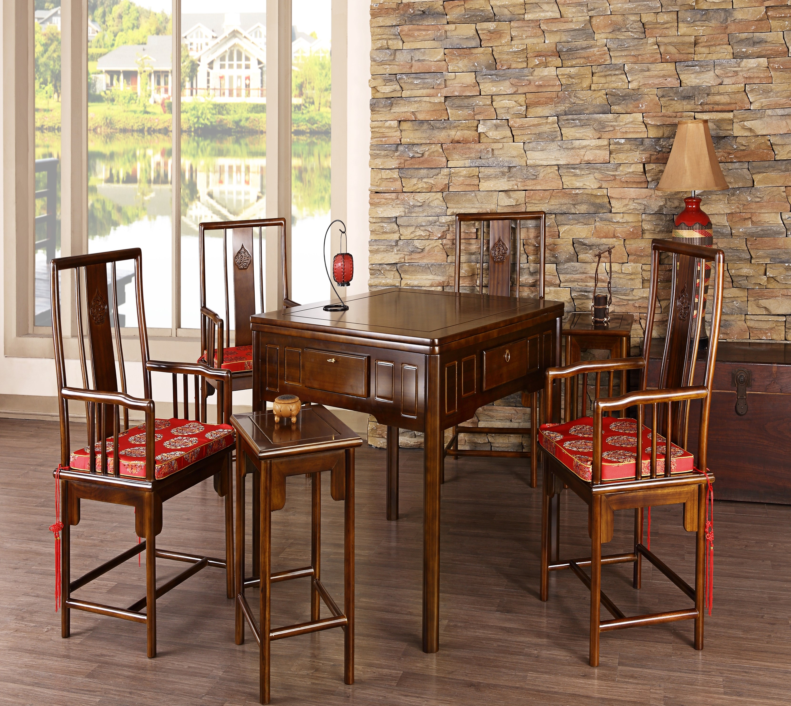 简约新中式全自动麻将机让打牌更有乐趣