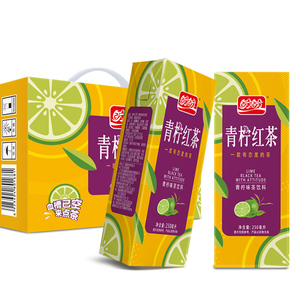 盼盼青柠红茶果汁饮料250ml*16盒装柠檬茶休闲零食夏季果汁批发