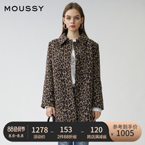 MOUSSY spring and AUTUMN new fashion BAO WEN LONG WOOLEN COAT COAT FEMALE 010DAE30-7660